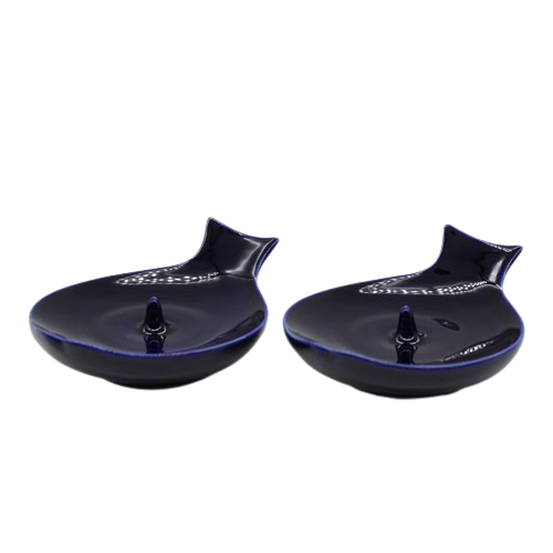 물고기도자기촛대(블루)